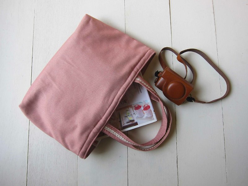 蕾絲系列 - 丹尼布粉紅牛仔中號托特包 - 側背包/斜孭袋 - 其他材質 多色