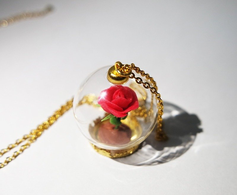 Necklace - The Little Prince Rose - สร้อยคอ - ดินเหนียว 