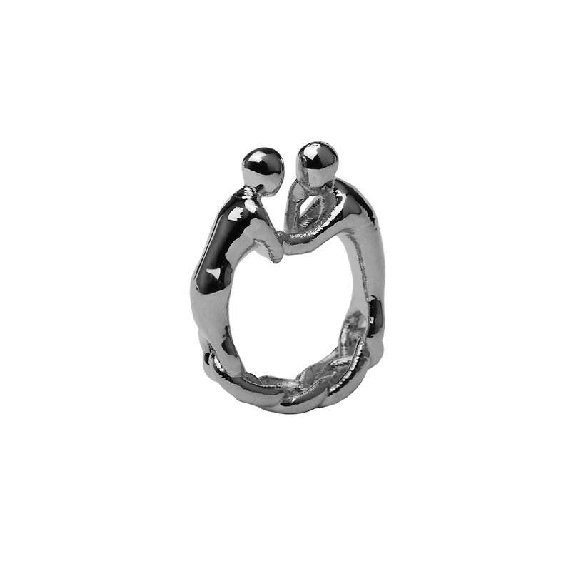 2gether 銀色鋁合金電鍍 戒指 指環 - 戒指 - 其他金屬 灰色