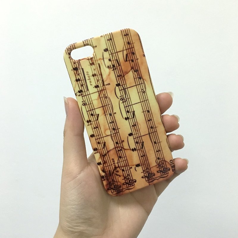 Vintage music notes pattern 3D Full Wrap Phone Case, available for  iPhone 7, iPhone 7 Plus, iPhone 6s, iPhone 6s Plus, iPhone 5/5s, iPhone 5c, iPhone 4/4s, Samsung Galaxy S7, S7 Edge, S6 Edge Plus, S6, S6 Edge, S5 S4 S3  Samsung Galaxy Note 5, Note 4, Not - อื่นๆ - พลาสติก 