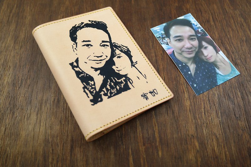 APEE leather handmade ~ extension image passport holder - Passport Holders & Cases - Genuine Leather 
