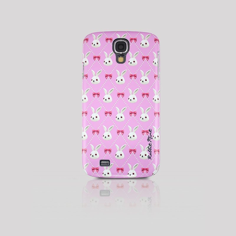 (Rabbit Mint) Mint Rabbit Phone Case - Bu Mali bow Merry Boo - Samsung S4 (M0013) - Phone Cases - Plastic Pink