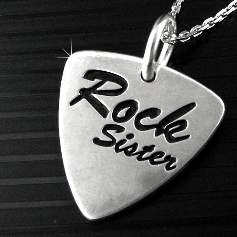 Customized .925 Sterling Silver Jewelry GP00001-Guitar Pick Pendant - Necklaces - Other Metals 