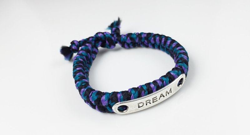 DREAM braid series (Valentine's Day Collection) - purple, green and integrated color - สร้อยข้อมือ - วัสดุอื่นๆ สีม่วง