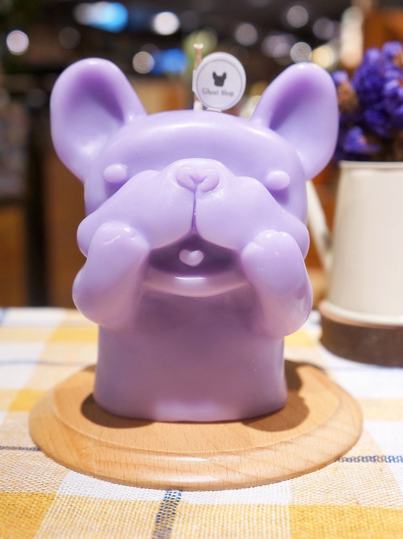 Law fighting hand made scented candle - pink purple (not available overseas) - เทียน/เชิงเทียน - ขี้ผึ้ง สีม่วง