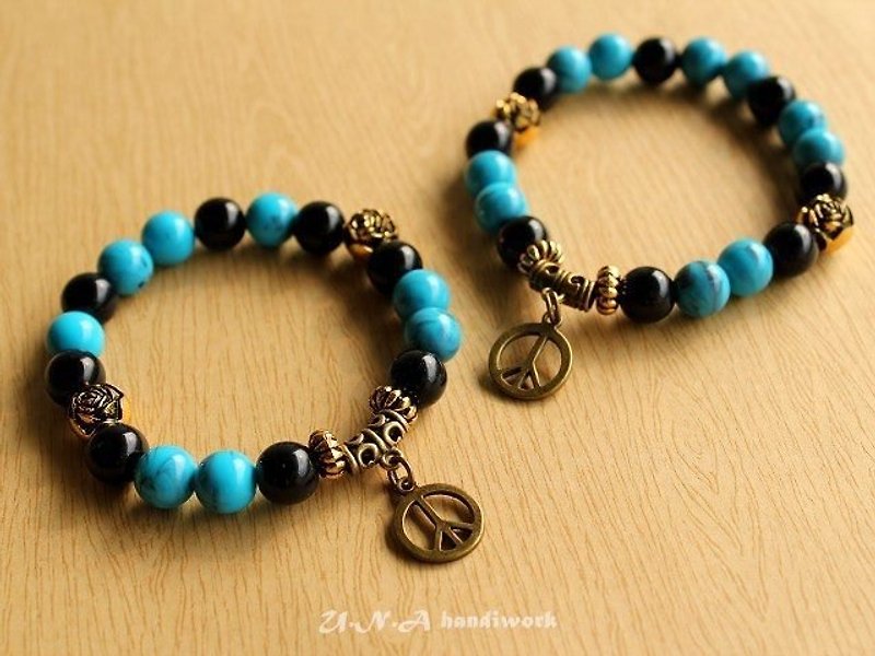 和平， 玫瑰 - Bracelets - Other Materials Blue