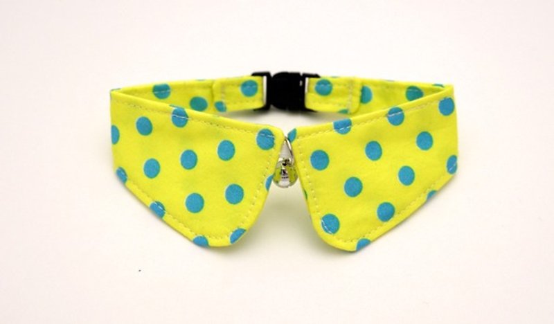Cat, dog, dog bow tie / round edge collar / bow / cute water jade dot / colorful / pet collar - Collars & Leashes - Other Materials 
