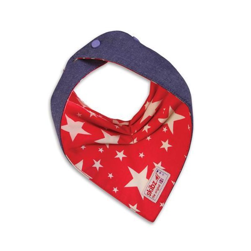 British skibz denim fashion double-sided scarf - ผ้ากันเปื้อน - ผ้าฝ้าย/ผ้าลินิน สีน้ำเงิน