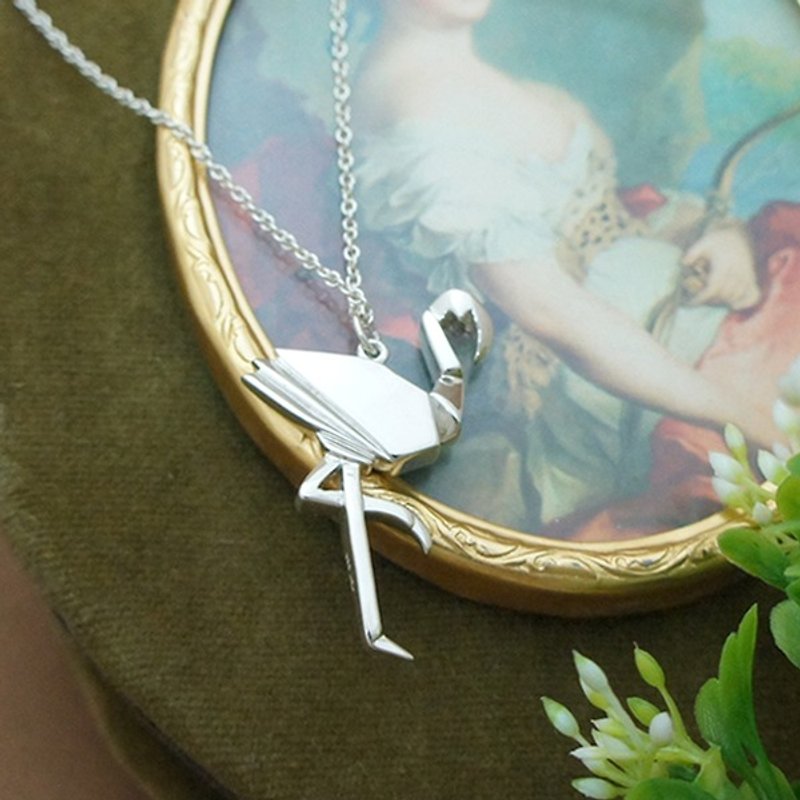 Flamingo Silver Necklace - Necklaces - Other Metals 