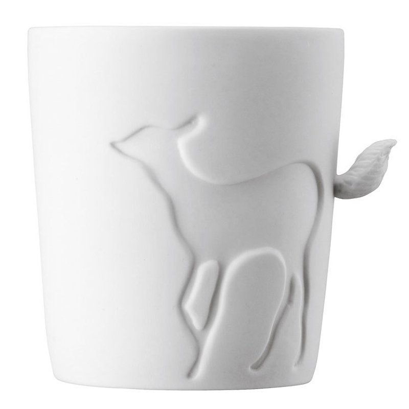 วัสดุอื่นๆ แก้วมัค/แก้วกาแฟ ขาว - KINTO - Mugtail cup fairy animals (deer)