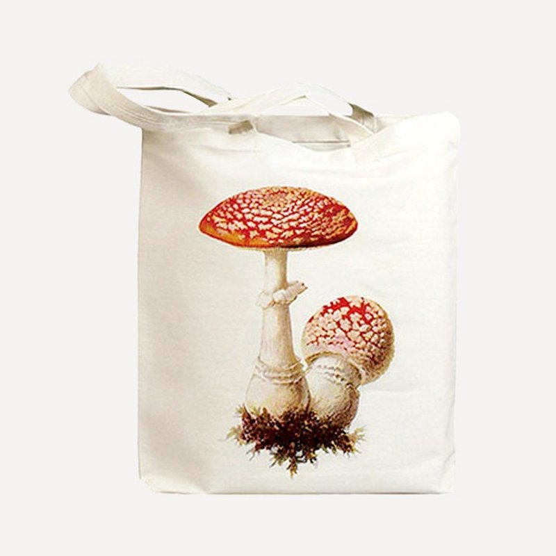 Idiopix Tote Bag・紅色蘑菇 - 側背包/斜背包 - 其他材質 