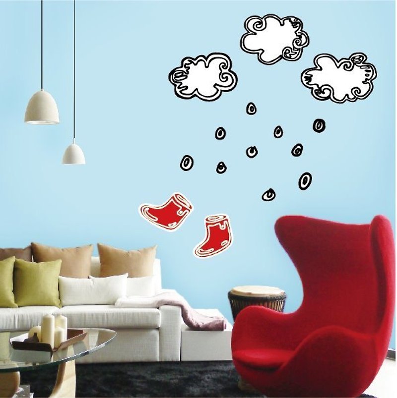 Magnet wall stickers--Rouge in the rain - Wall Décor - Plastic 