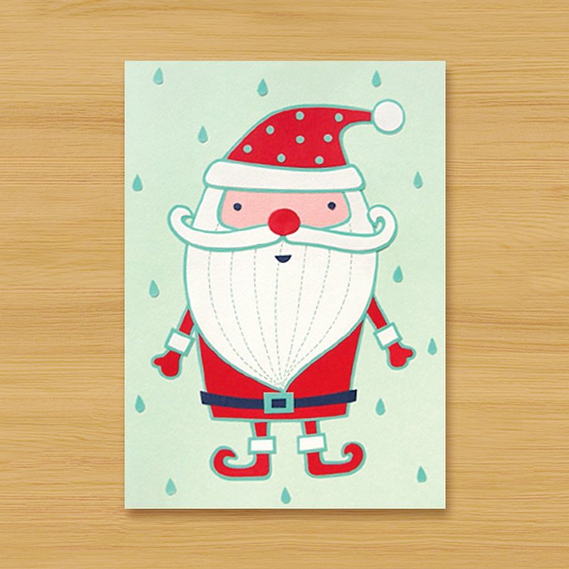 手工卡片 _ 聖誕老人 ... 聖誕卡、聖誕節 - 卡片/明信片 - 紙 綠色
