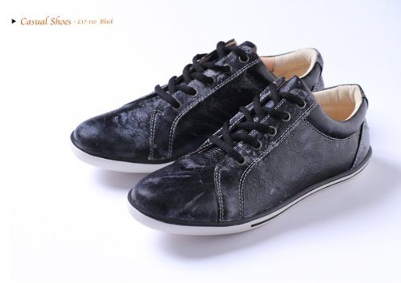 Special black canvas shoes (currently available sizes 38 #) - รองเท้าลำลองผู้หญิง - หนังแท้ สีดำ