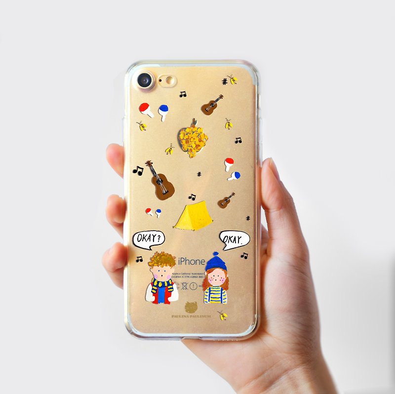 免費刻字 情侶手機殼 聖誕交換禮物 - 手機殼/手機套 - 塑膠 黃色