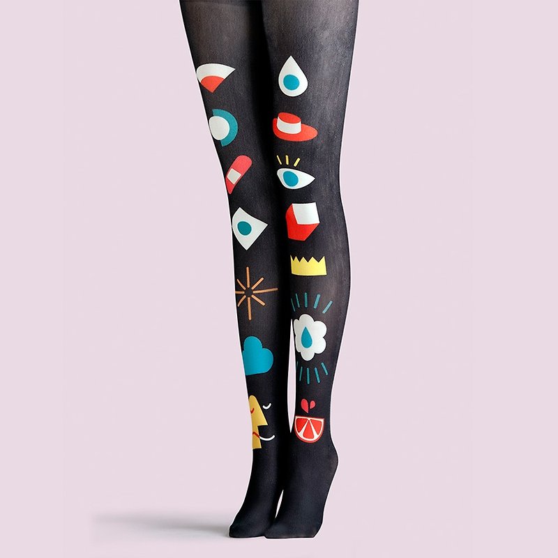 viken plan designer brand pantyhose cotton socks creative stockings pattern stockings can be side things - ถุงเท้า - ผ้าฝ้าย/ผ้าลินิน 