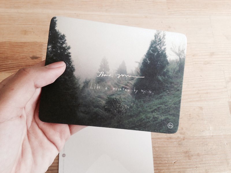 ✧ Thank you ✧ Like a mountain by myside. - Cards & Postcards - Paper Green