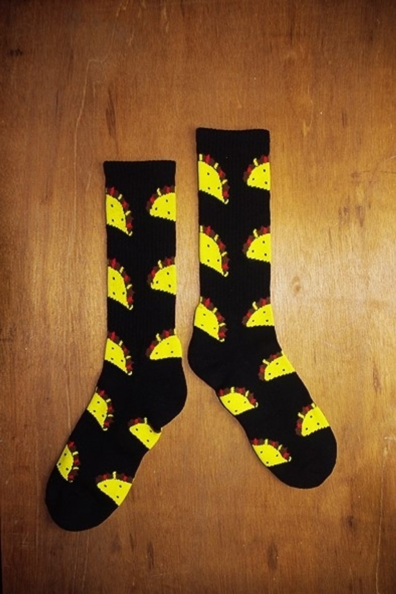 墨西哥黑taco捲餅襪!!夏漪眺=knock your socks off !! - 襪子 - 其他材質 黑色