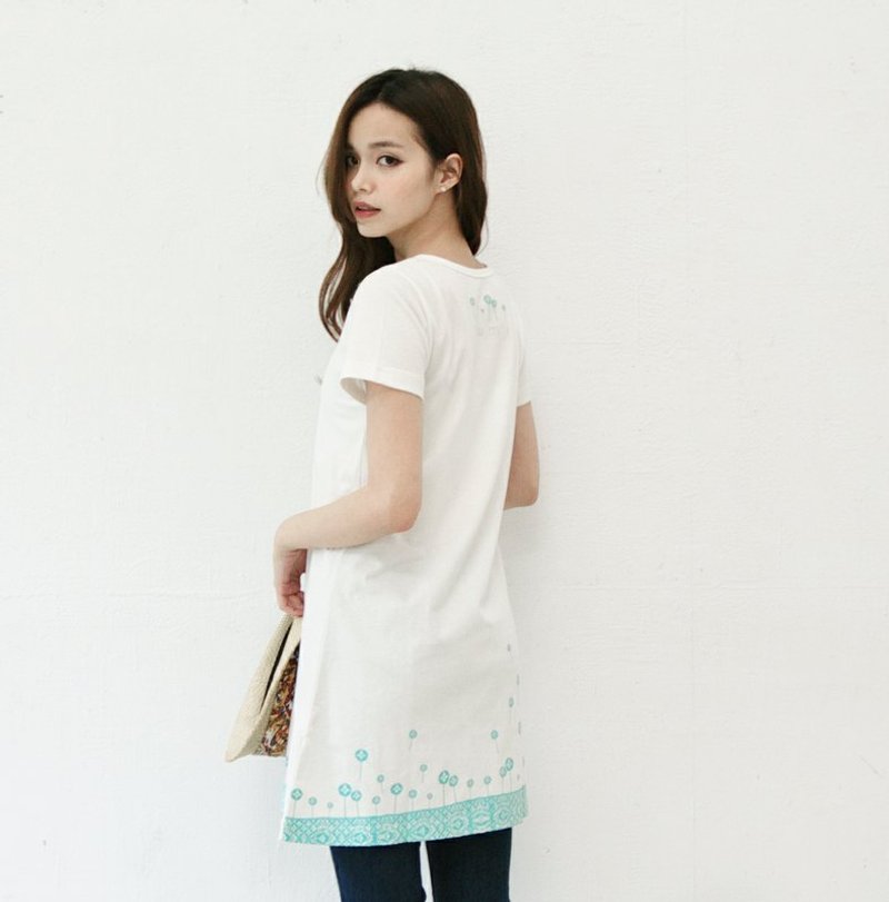 SUMI✿✿大地的分子✿✿長版T-shirt_3SF081 - 女 T 恤 - 其他材質 白色