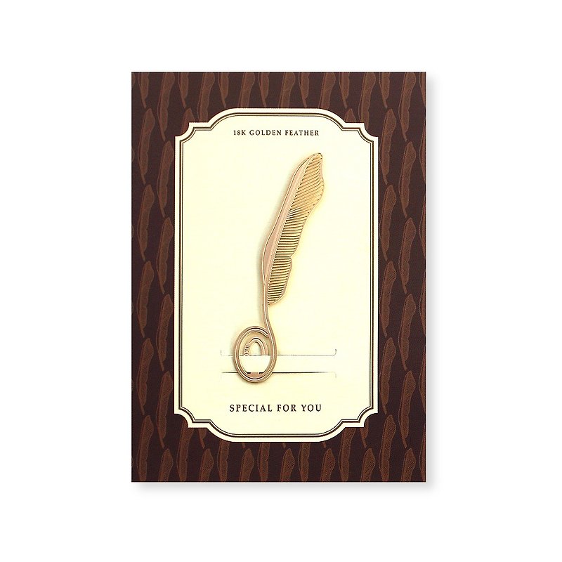 bookfriends-18K gold natural style bookmarks - golden feathers, BZC24128 - ที่คั่นหนังสือ - โลหะ สีทอง