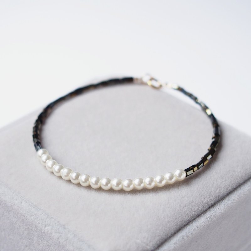 "KeepitPetite" imitation pearl beads section · · Zonghei exclusive creation Bracelet - สร้อยข้อมือ - วัสดุอื่นๆ 