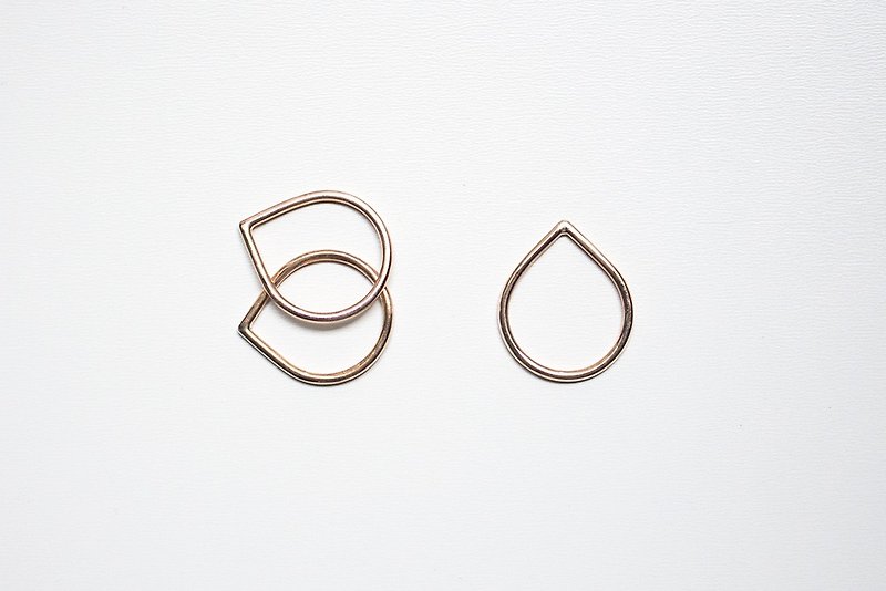 Copper Drop Ring (Rose Gold) - แหวนทั่วไป - โรสโกลด์ สึชมพู