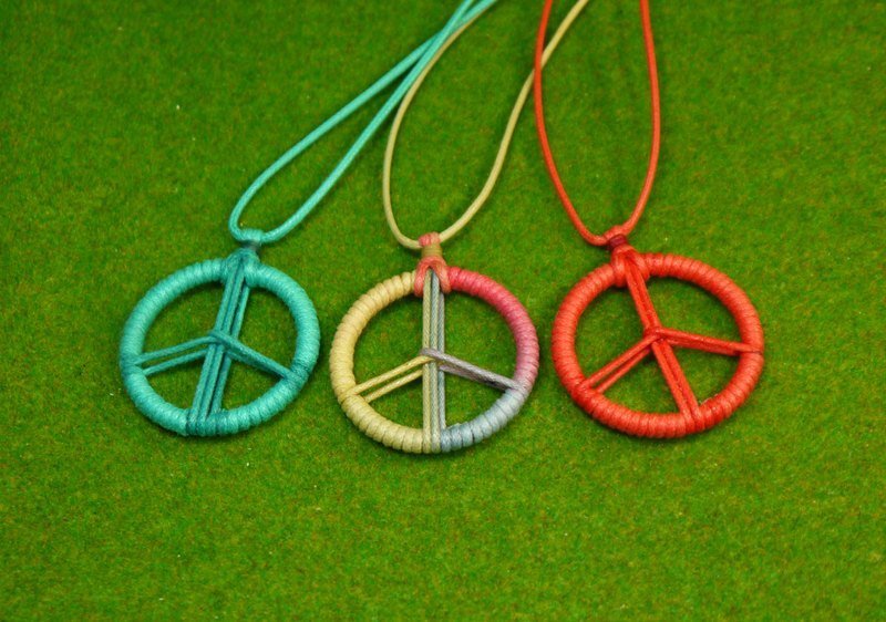 TVT / PEACE平和編みロープのネックレス（なし編組の段落） - ネックレス - コットン・麻 多色