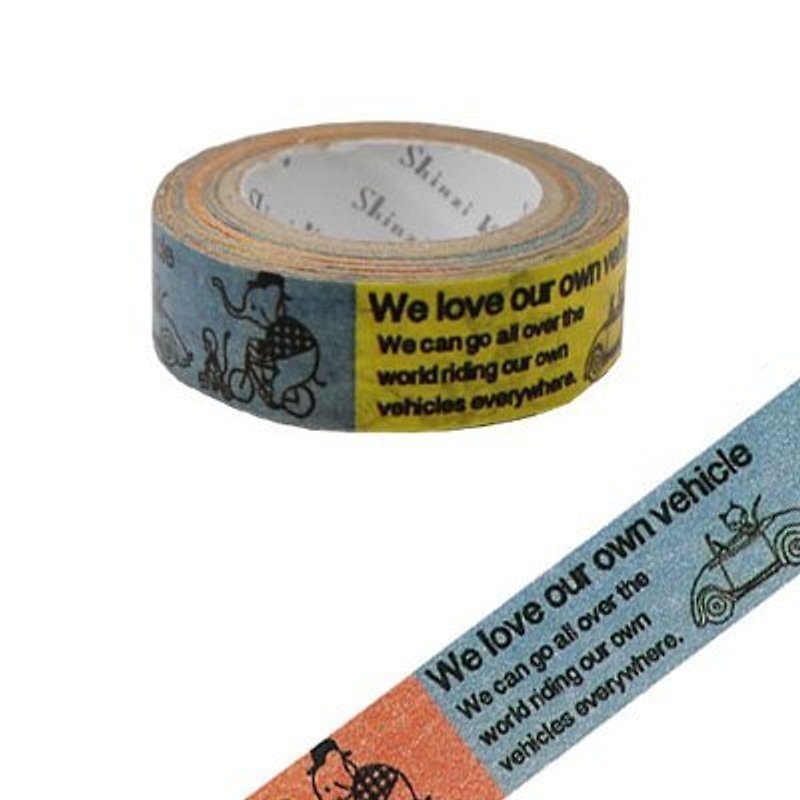加藤真司フランスイラスト紙テープ（トランスポートKS-MT-10019） - マスキングテープ - 紙 多色