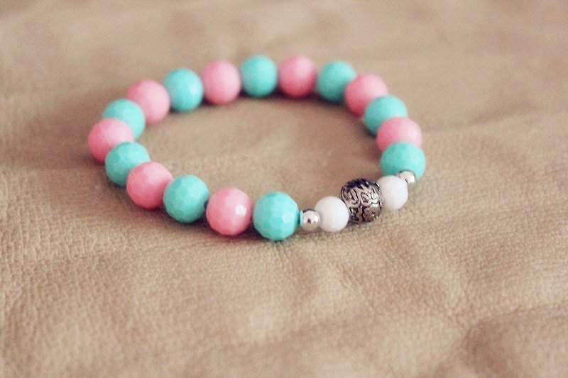 Love mint - Bracelets - Other Materials Pink