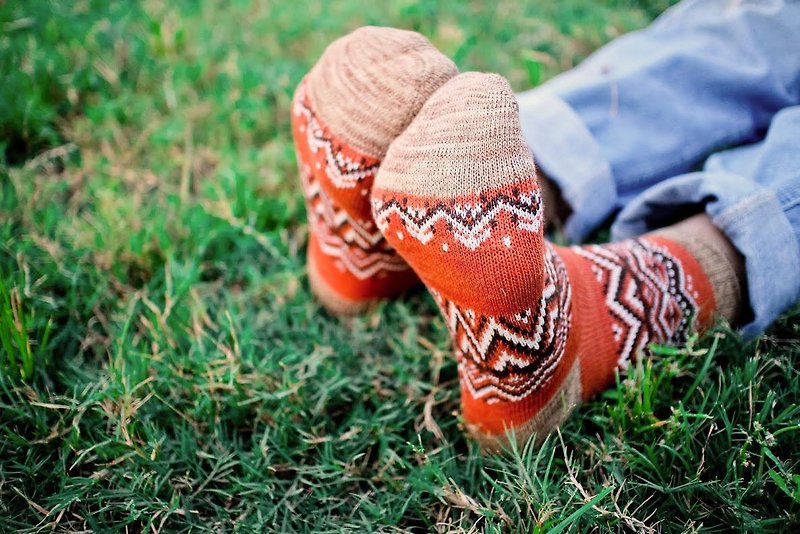 【2色】曦野風起！ // 流浪者之谷棉線襪子 :::DAWN' make up your feet ::: - Socks - Cotton & Hemp Multicolor