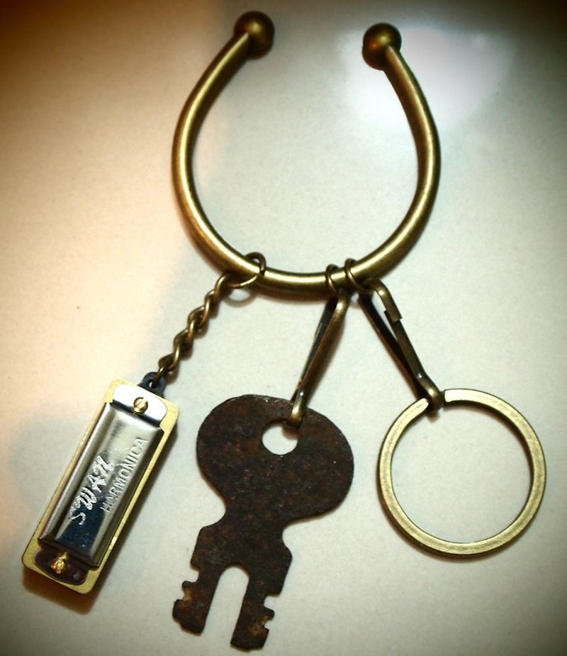 馬蹄形美國vintage key小口琴鑰匙圈 （限定款） - 其他 - 其他材質 灰色