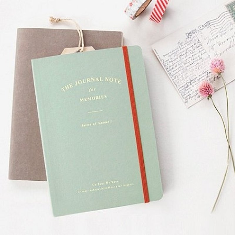 Dessin x Iconic soft leather hardcover J notebook - mint green, ICO80909 - Notebooks & Journals - Paper Green