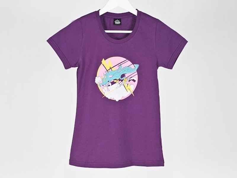 Dragon Totem Girl War Totem - Women's T-Shirts - Cotton & Hemp Purple