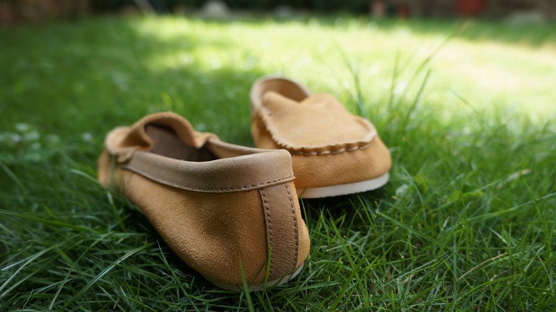 Soft shoes paternity (child version) - รองเท้าเด็ก - หนังแท้ สีส้ม