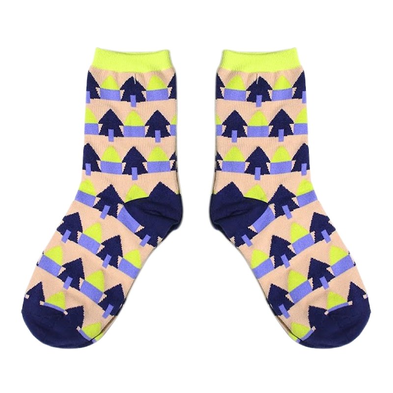 【2色】踏青綠油油！// 小木屋森林居棉襪子 :::DAWN' make up your feet ::: - Socks - Cotton & Hemp Multicolor