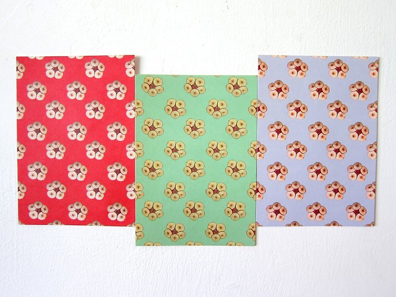 ZhiZhiRen // Bokbo Fabric Creation Series - 創作はがき - カード・はがき - 紙 多色