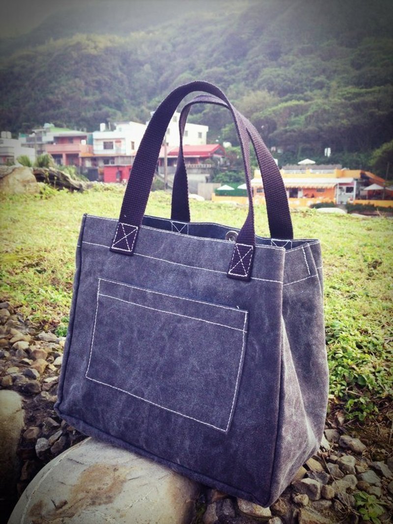 野餐趣便當袋(水洗黑) - Handbags & Totes - Other Materials Black