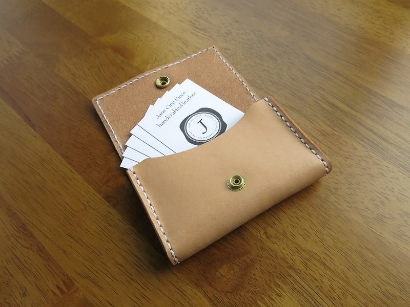 Mini Briefcase Business Card Holder【Jane One Piece】 - Card Holders & Cases - Genuine Leather Brown