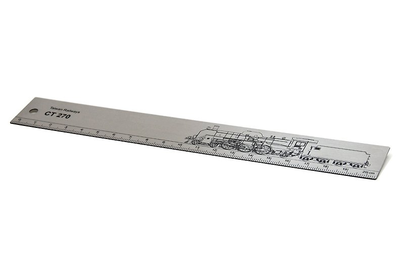 Taiwan Railway Stainless Steel Ruler-Steam Train (CT270) - Other - Stainless Steel Gray
