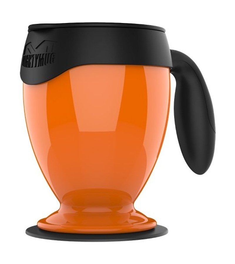 [奇妙なカップを吸う]デスクトップの二重層のマグカップ - クラシック - オレンジ - マグカップ - プラスチック オレンジ