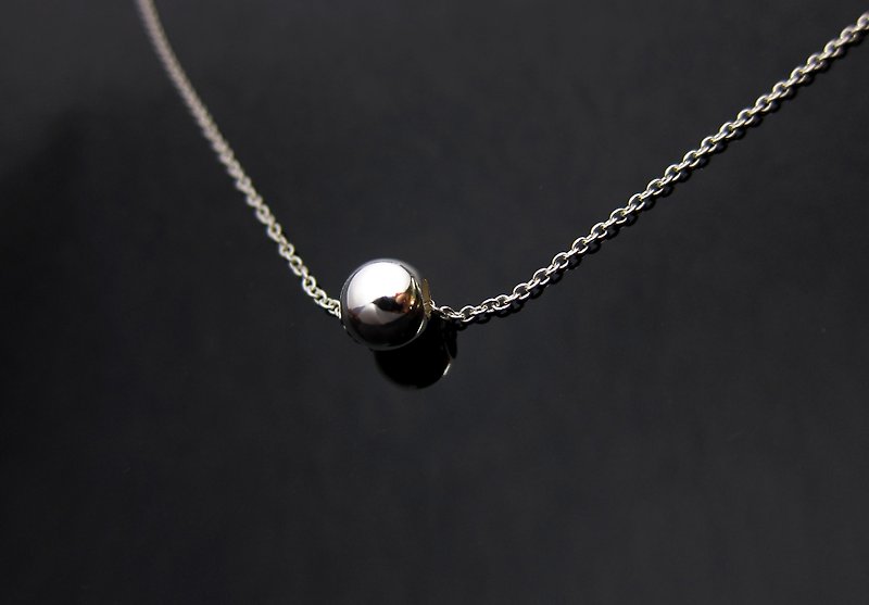 [Yancheng Gold Workshop] Wish Silver Ball Necklace. 925 Silver - สร้อยคอ - โลหะ สีเทา