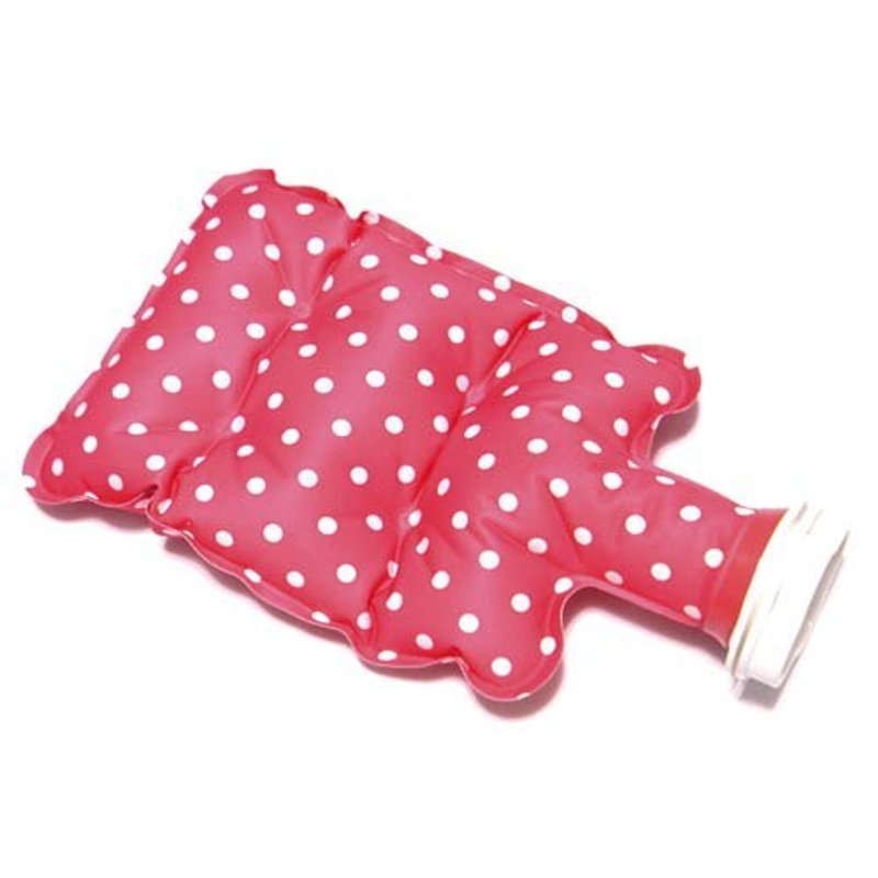 R & amp; R dual pillow ice hot water bag - white dots on red - อื่นๆ - วัสดุอื่นๆ สีแดง