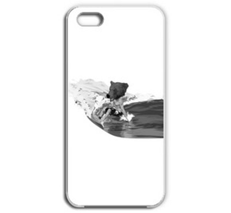 BEAR SURFING classic (iPhone5 / 5s) - Phone Cases - Plastic White