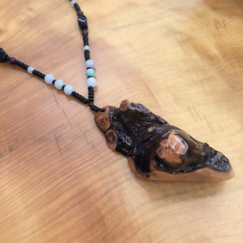 Taiwan Yushan necklace made by Hinoki - Necklaces - Wood 