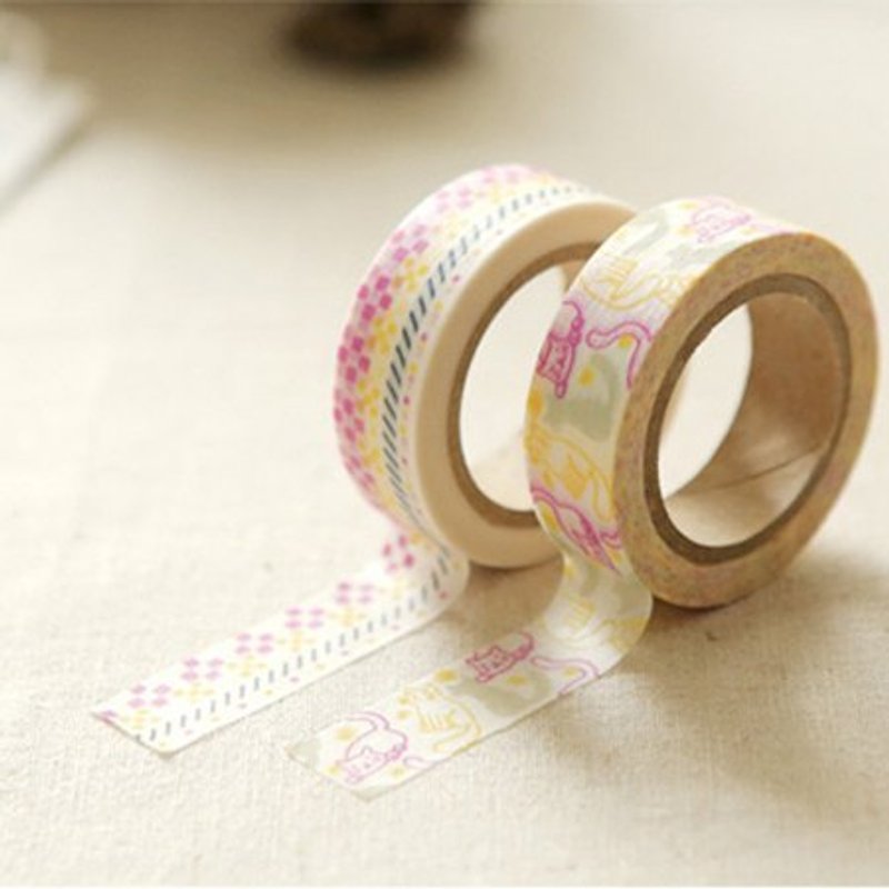 Dailylike and paper tape (2 into) 41-Afternoon, E2D54593 - Washi Tape - Paper Pink