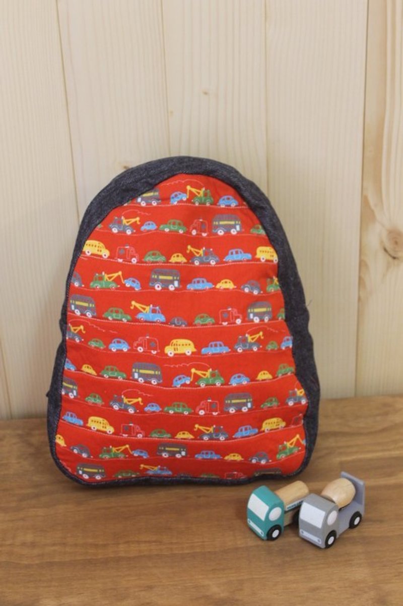 Oleta Life Grocery Store╭＊[My Toast Bread-Many Cars (4 colors in total)] Children’s backpack limited edition] Red car models - Diaper Bags - Other Materials Red