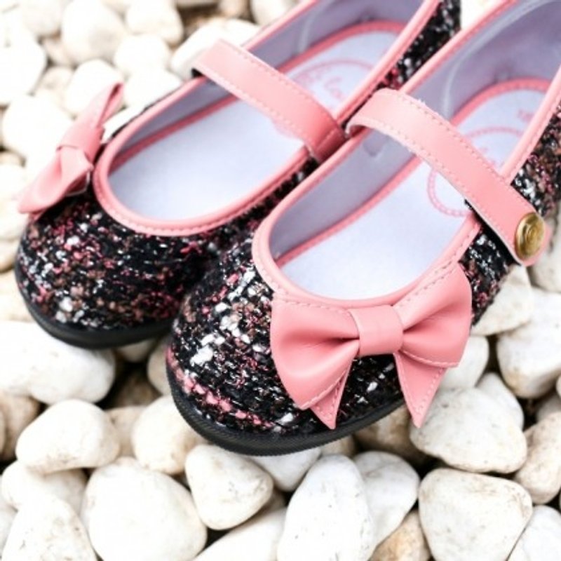 Maria blackberry red bow doll shoes (zero code special offer only accept returns) - รองเท้าเด็ก - ผ้าฝ้าย/ผ้าลินิน สีแดง