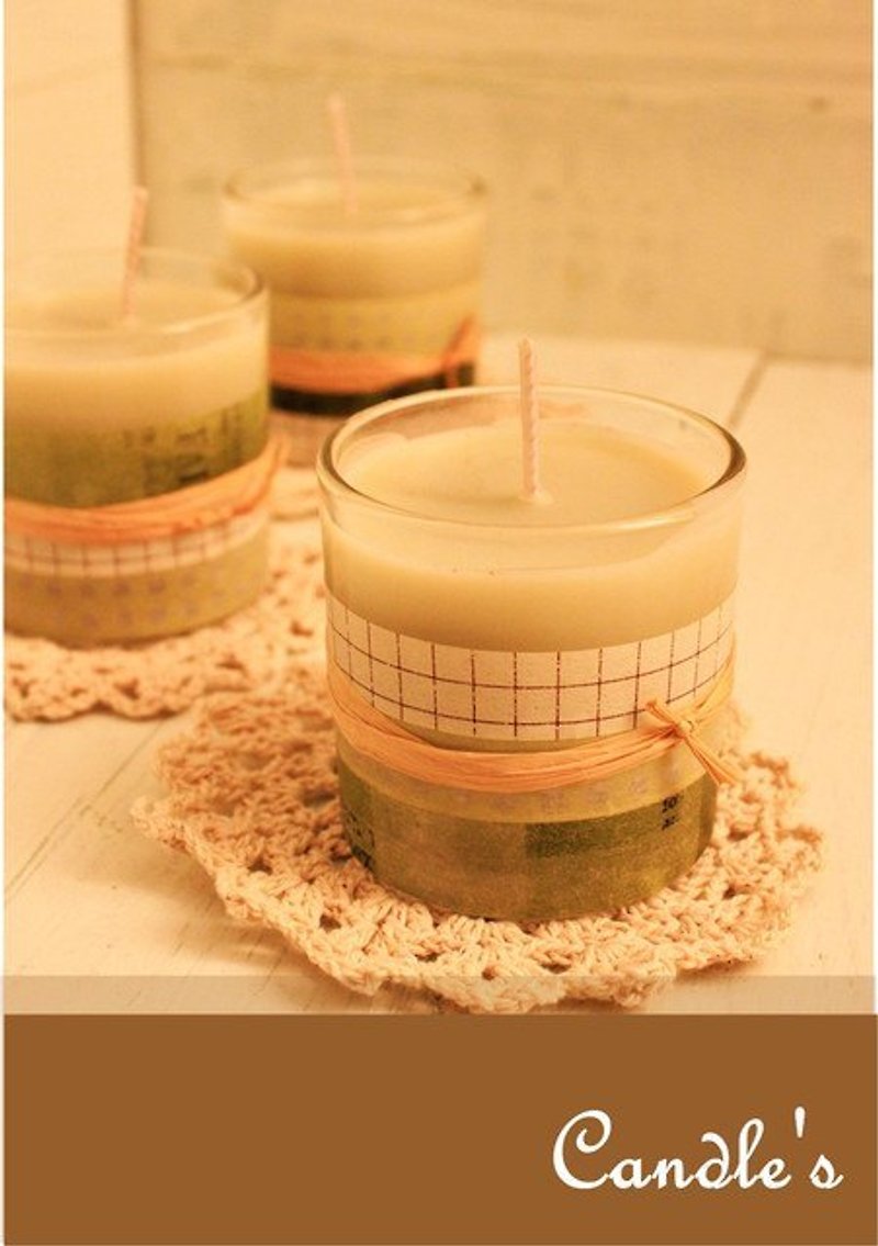 Environmentally friendly soy wax ... Herbal Oil Aroma candle green compound - Candles & Candle Holders - Wax Khaki
