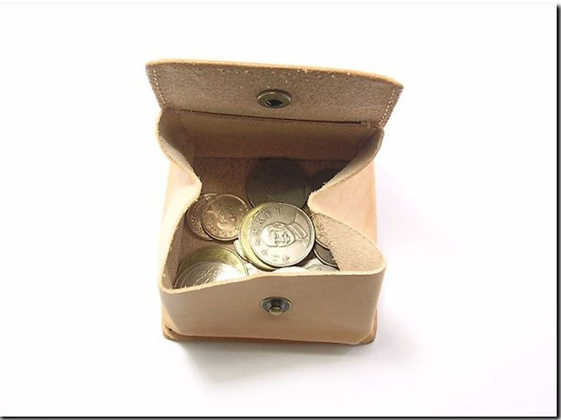 Hand-sewn leather goods-----coin box - กระเป๋าใส่เหรียญ - หนังแท้ 