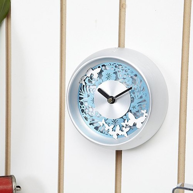 Fashion Chronograph Clock View Series I Butterfly Valley - นาฬิกา - โลหะ สีน้ำเงิน